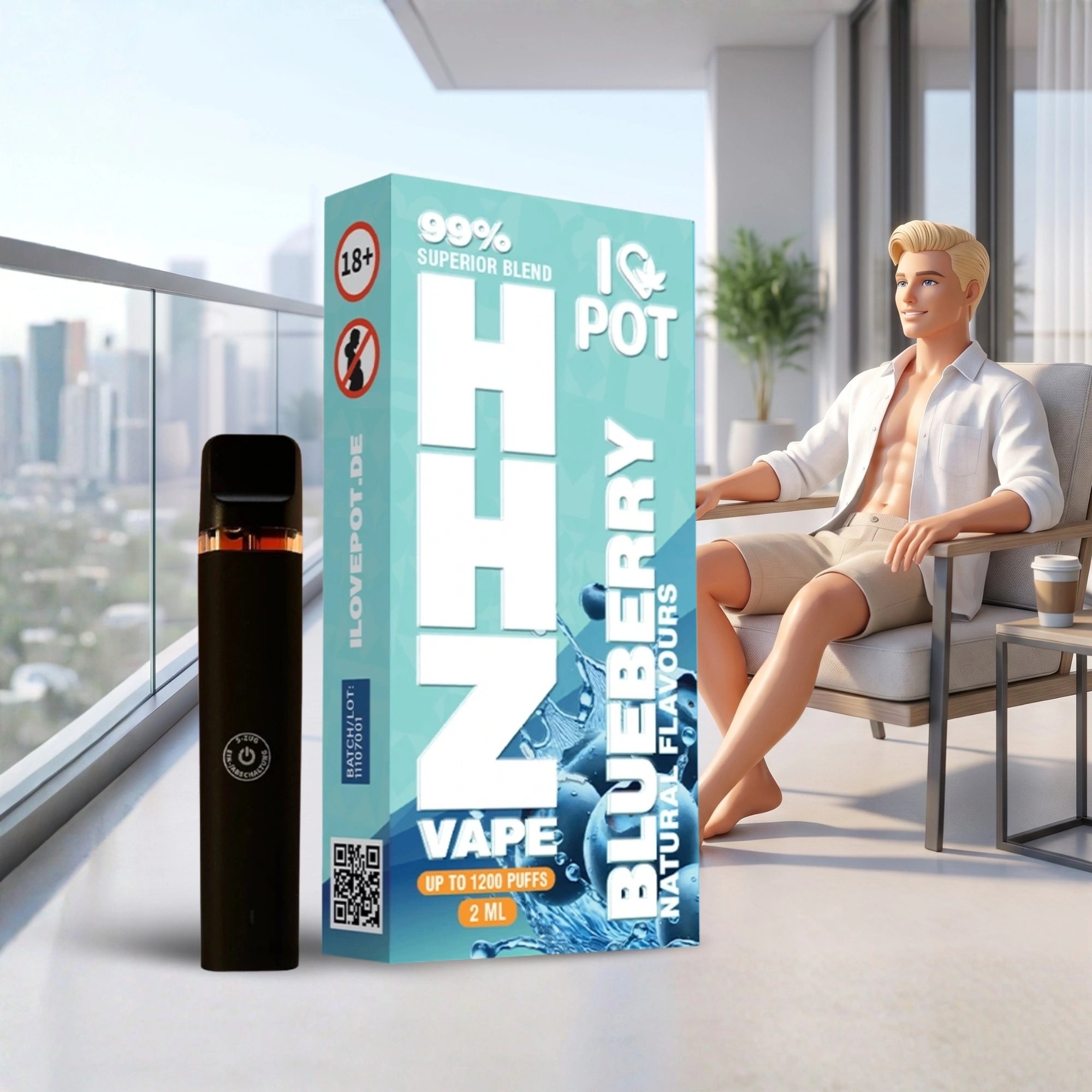 HHZ Waporyzator 2ml 95% - Blueberry