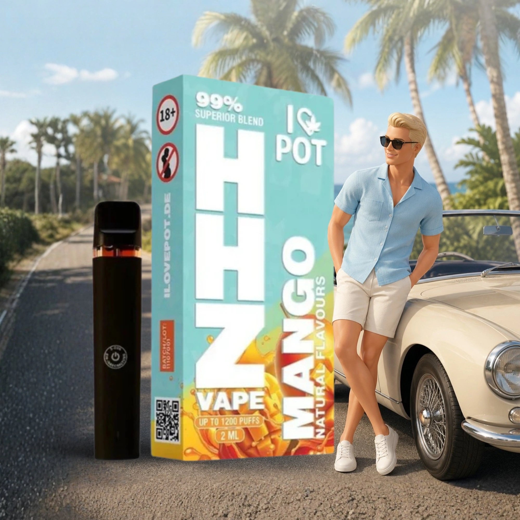 HHZ Vape Pen 95% 2ml - Mango