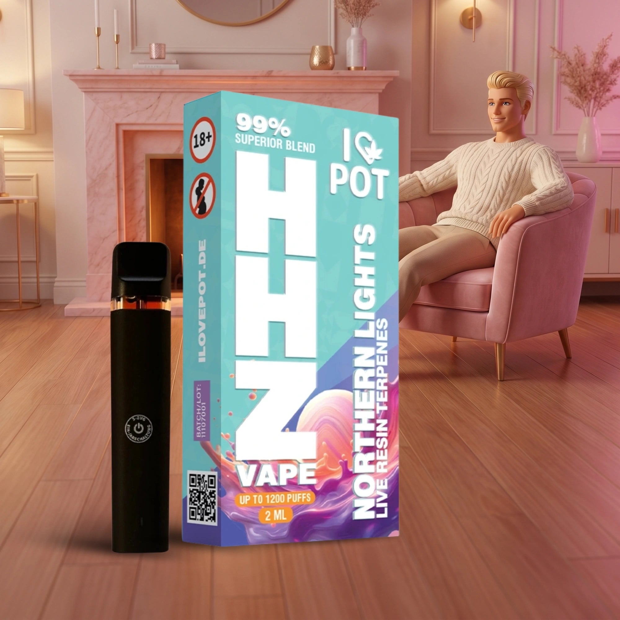 HHZ Vape Pen Northern Lights 95 % 2 ml