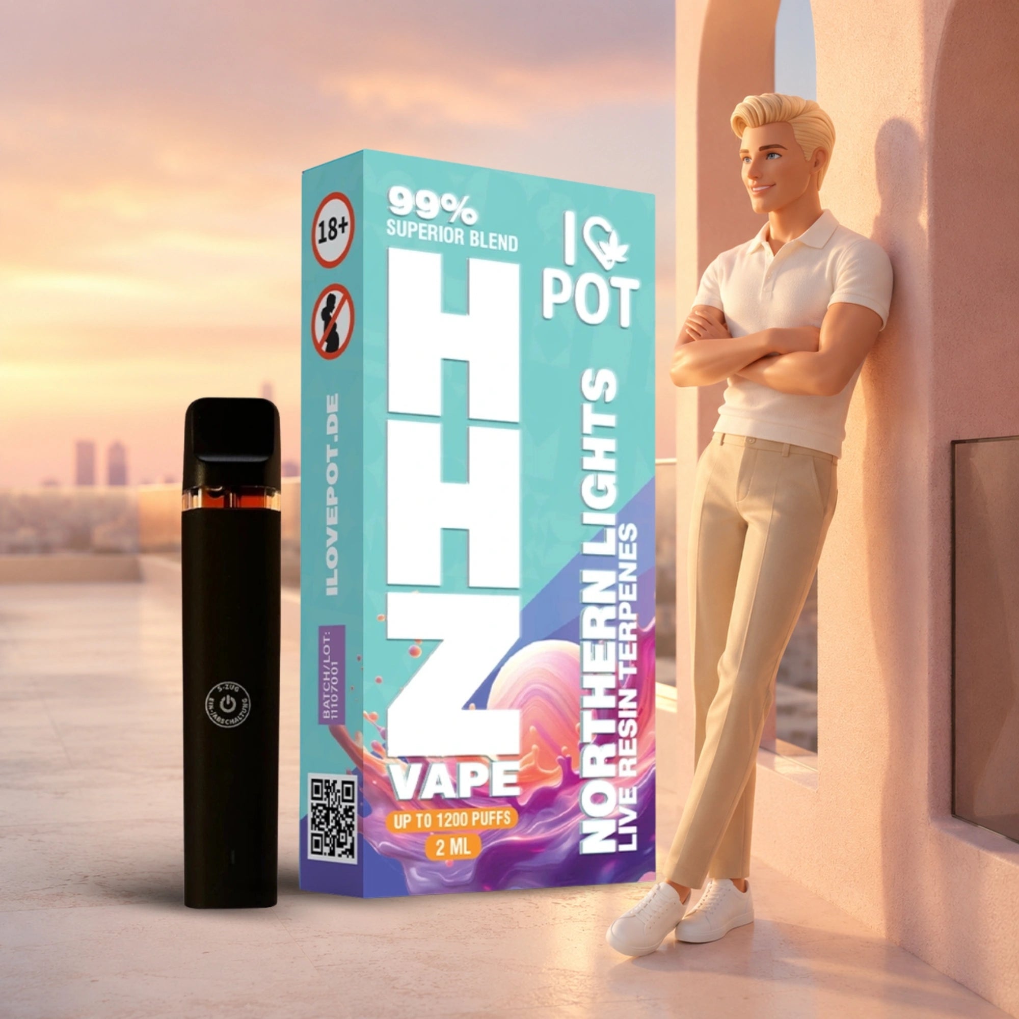 HHZ Vape Pen 95% 2ml - Northern Lights