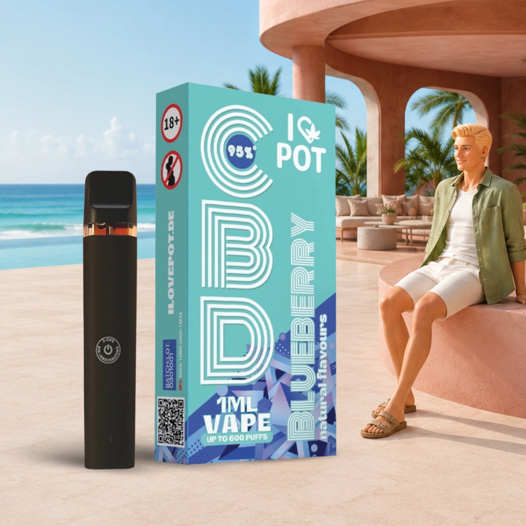 CBD Vape Pen 95% - Blueberry