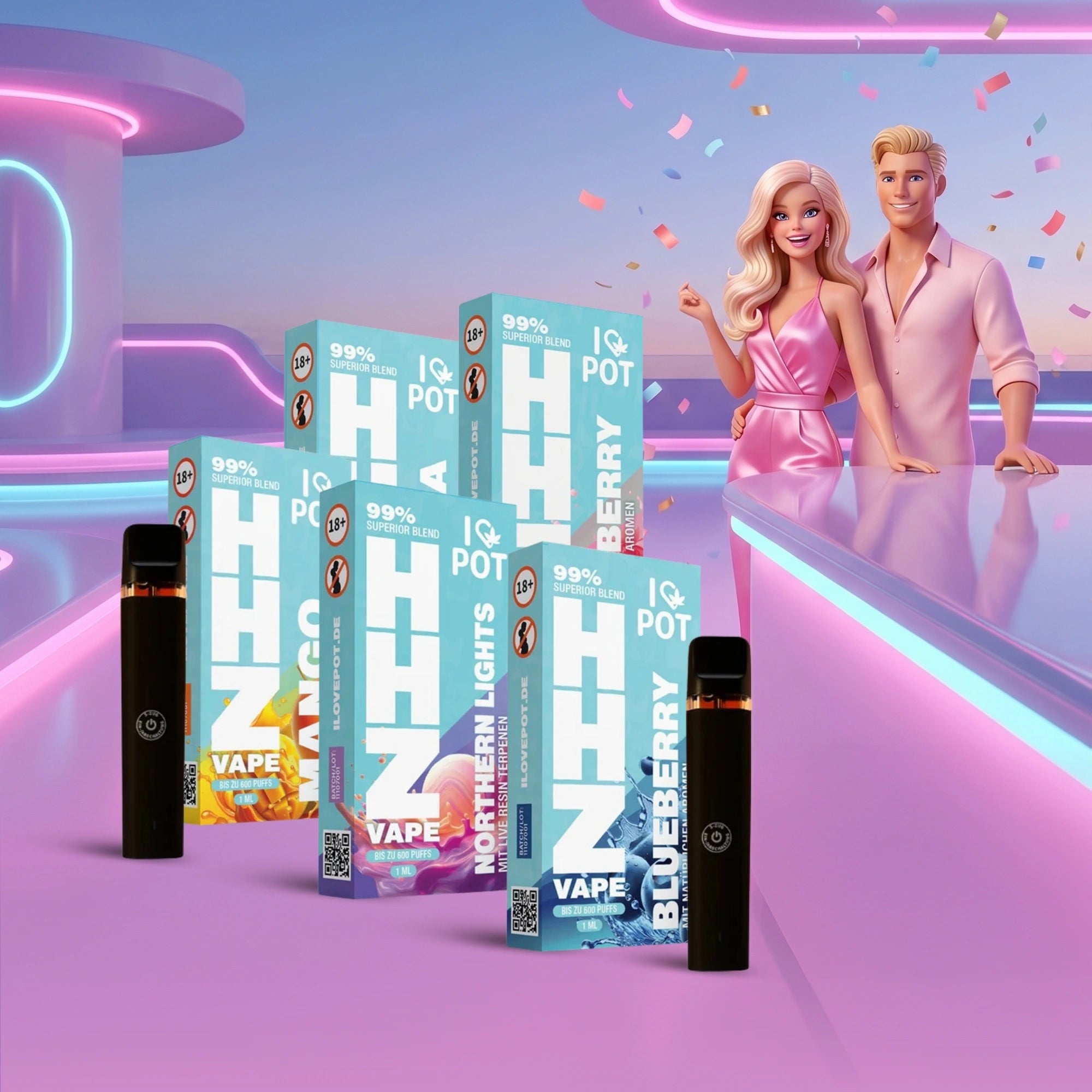 Pack de Vapes HHZ 95 % - 4 achetés, 5 reçus !
