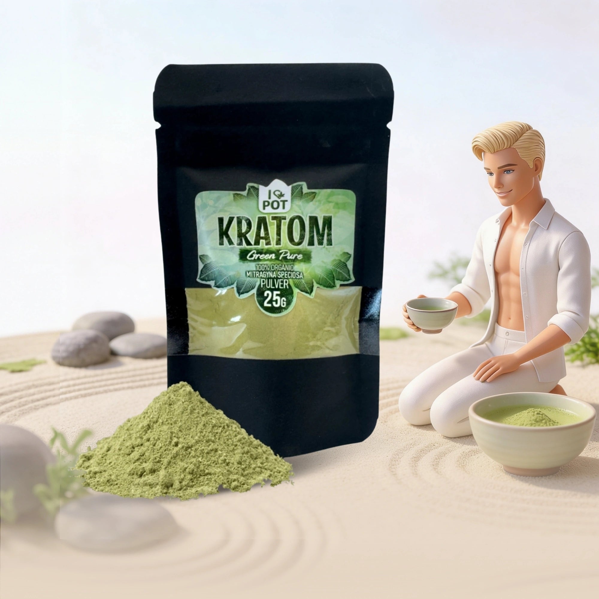 ILovePot Kratompulver - Pure Green