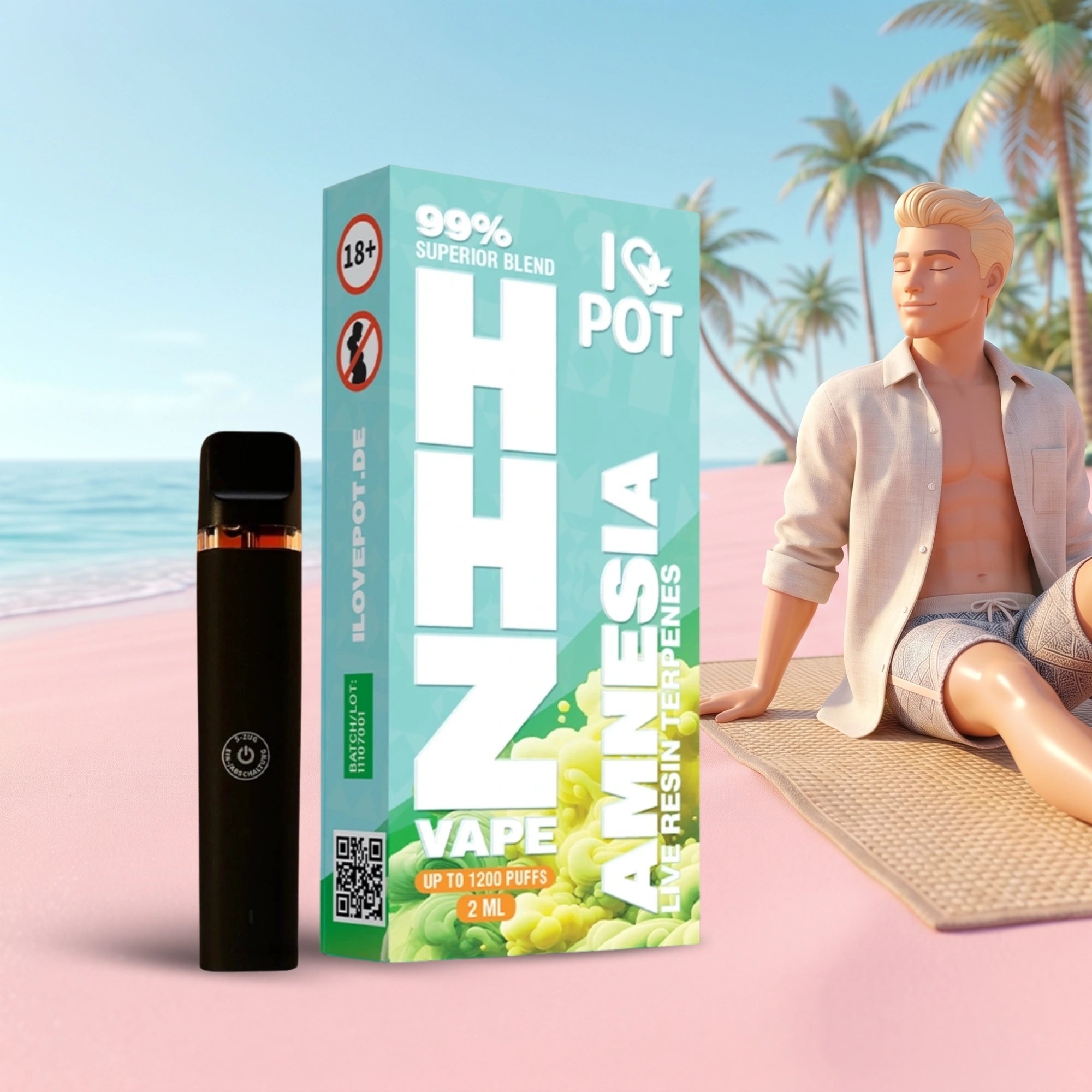 HHZ Vape Pen 95 % Amnesia 2 ml