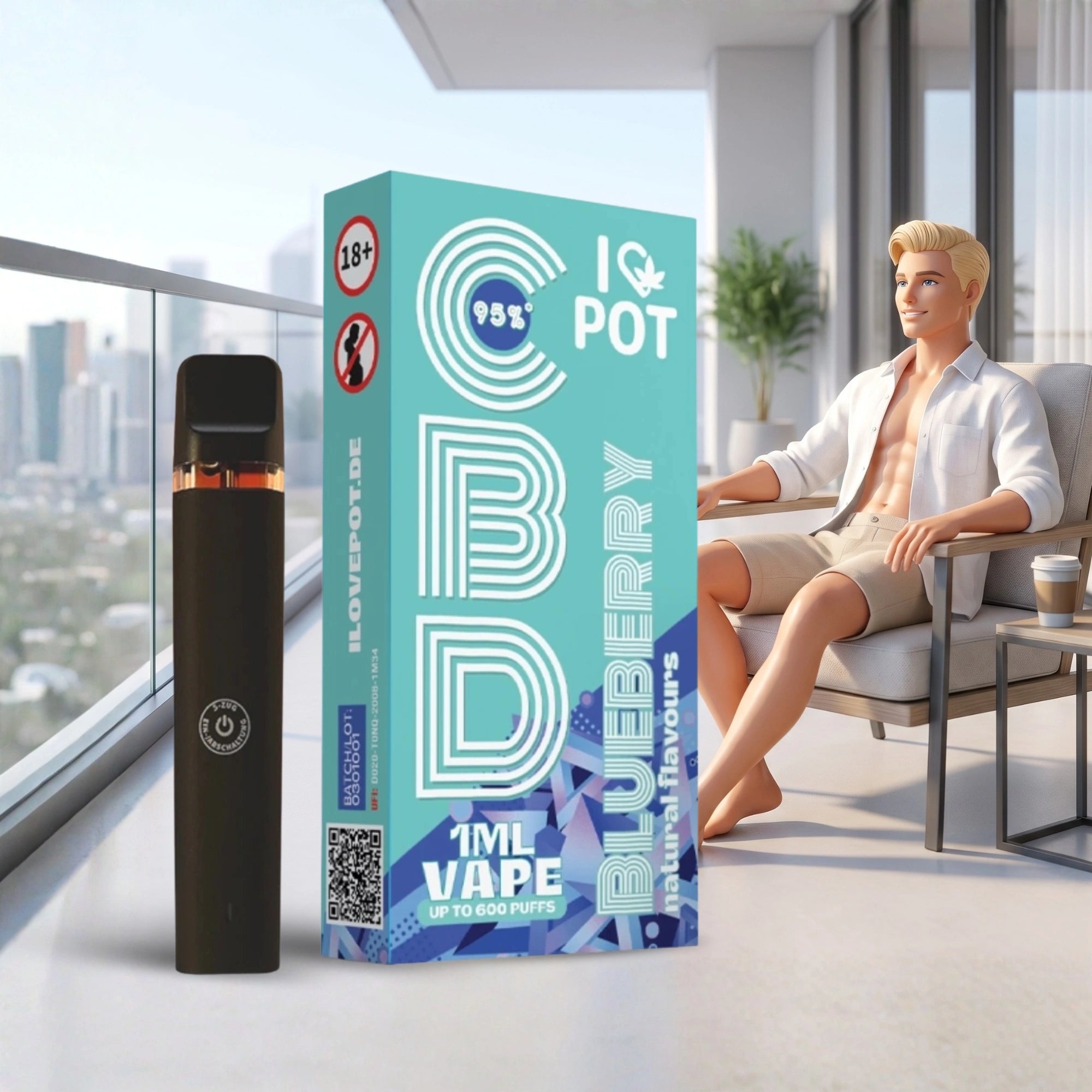 CBD Vape Pen 95% – Blueberry