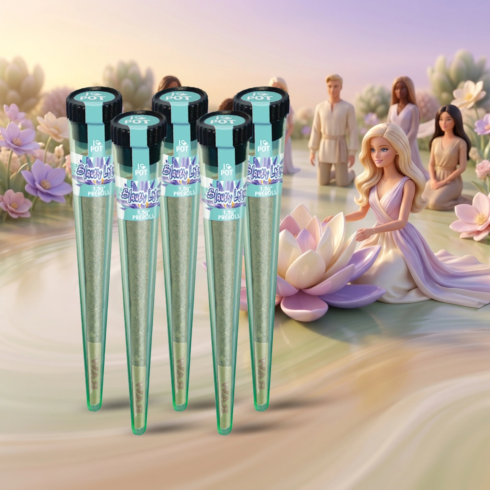 Pack de Pre Rolls LOTUS BLEU – 5 pièces